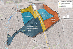 Carte présentant le territoire d’intervention.