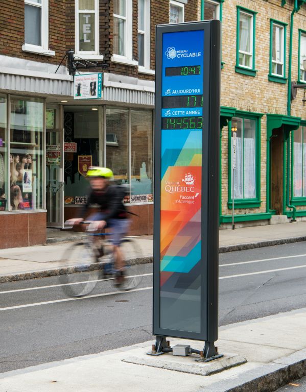 Compteur à vélo de la rue du Pont