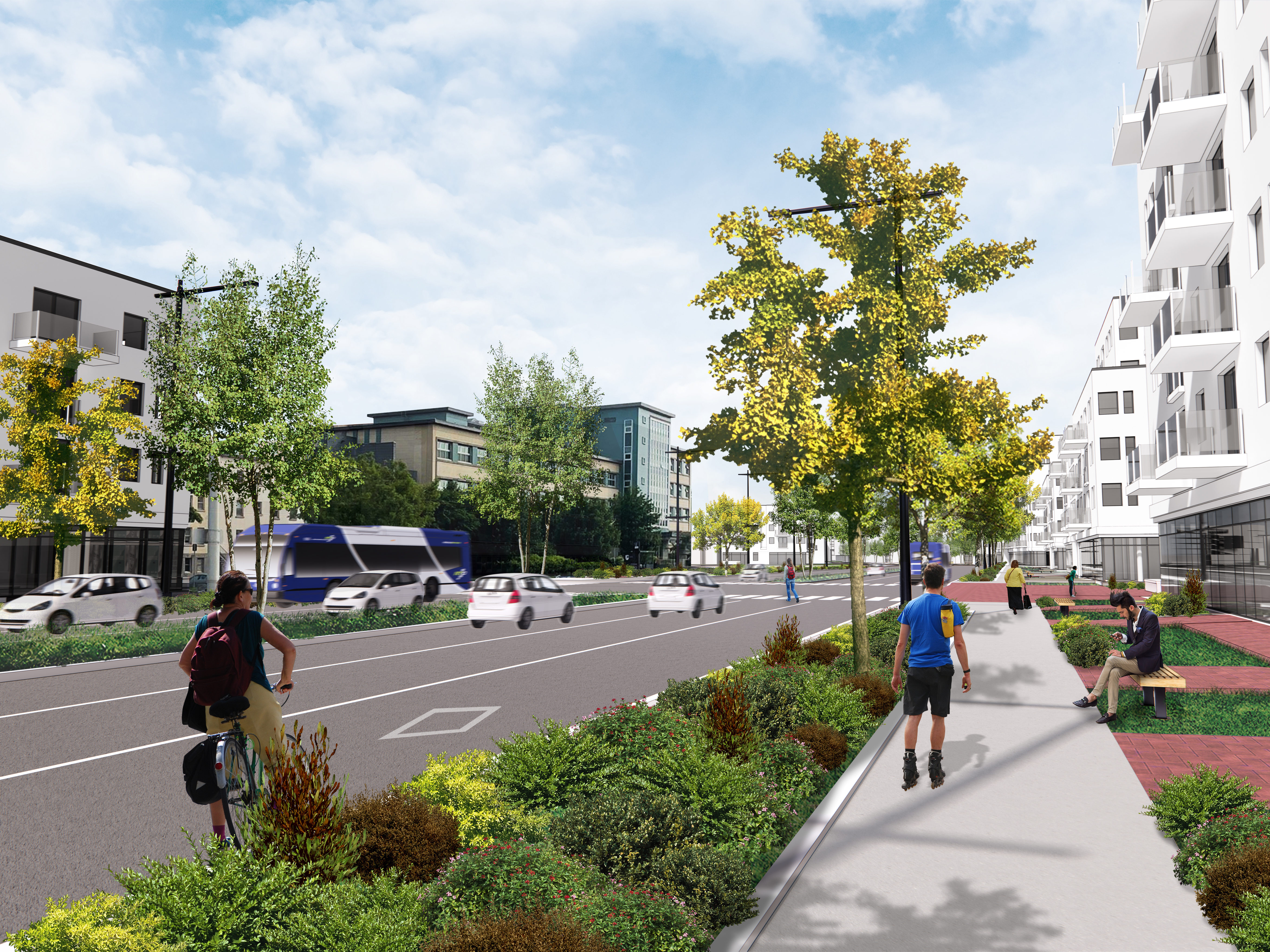 Visuel d'ambiance du boulevard Wilfrid-Hamel