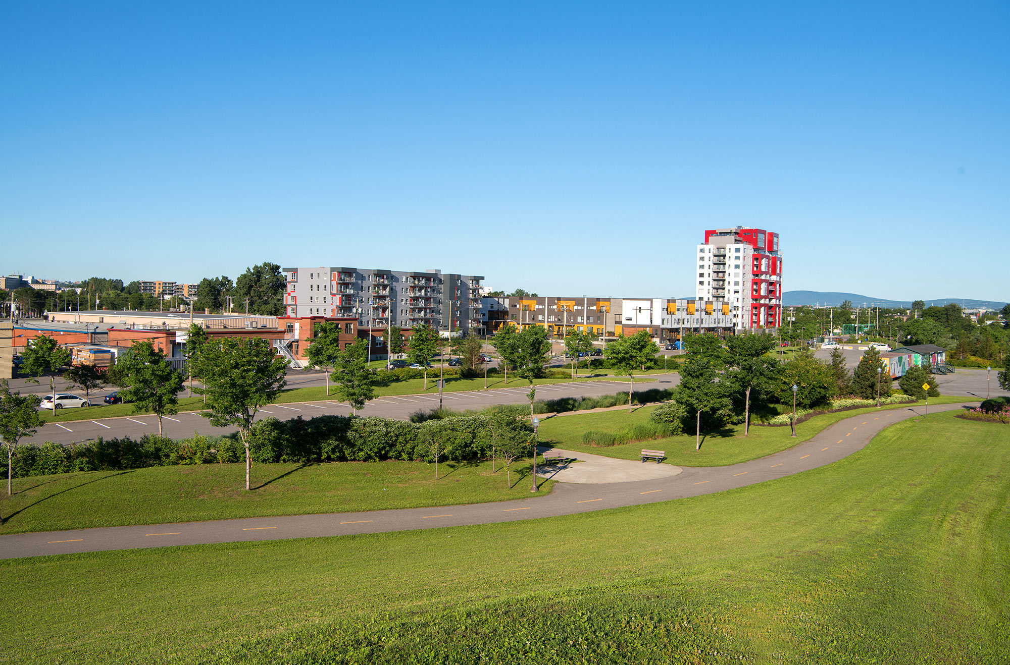 Vue à l'entrée de ville du quartier Saint-Roch